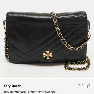Tory Burch Black Quilted Crossbody Bag